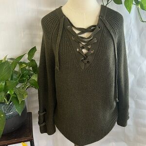 COPY - lace up sweater dress